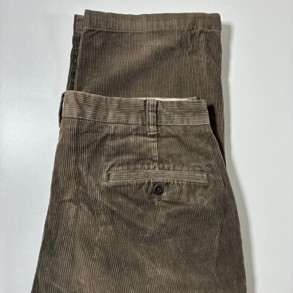 Vintage Brooks Brothers Corduroy Pants 33x29 Brown Relaxed 90s Old Money (34x32) - Picture 1 of 10